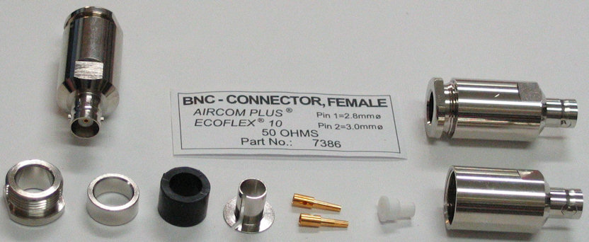 BNC female connector for ecoflex10