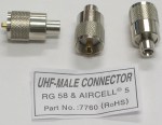 PL (UHF) male connector for RG58